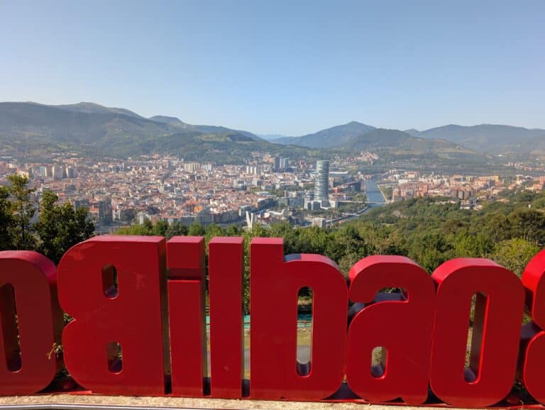 Una preciosa vista de Bilbao desde el Mirador de Artxanda