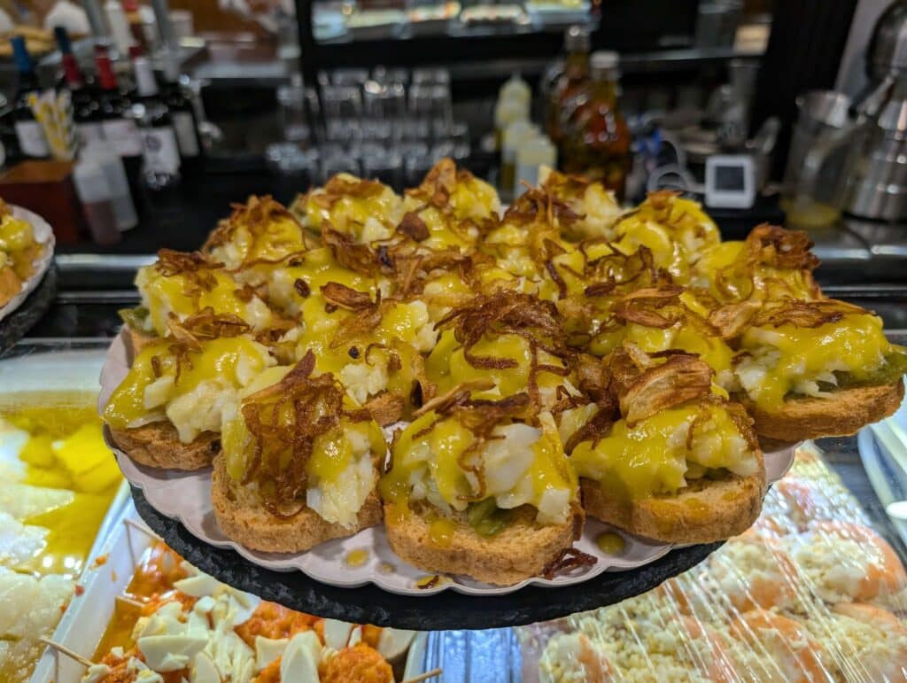 Pintxo de bacalao del bar Fermin de Bilbao